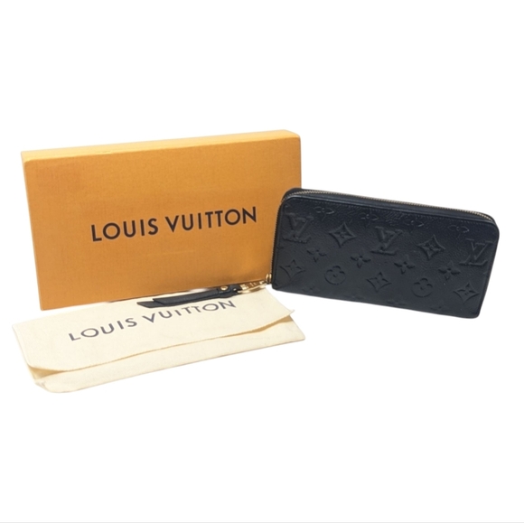 Louis Vuitton Monogram Empreinte Zippy Wallet in Noir Black Leather - Picture 2 of 14